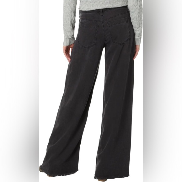 Lucky Brand Wide Leg Palazzo Jeans in Soft Black Size 14/32 - Picture 2 of 5